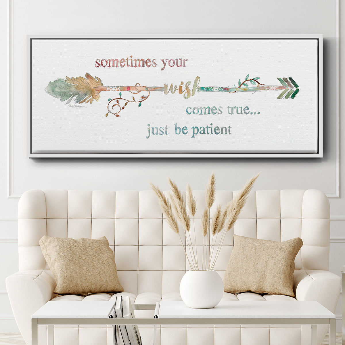 Wishing Arrow - Floater Framed Canvas Print