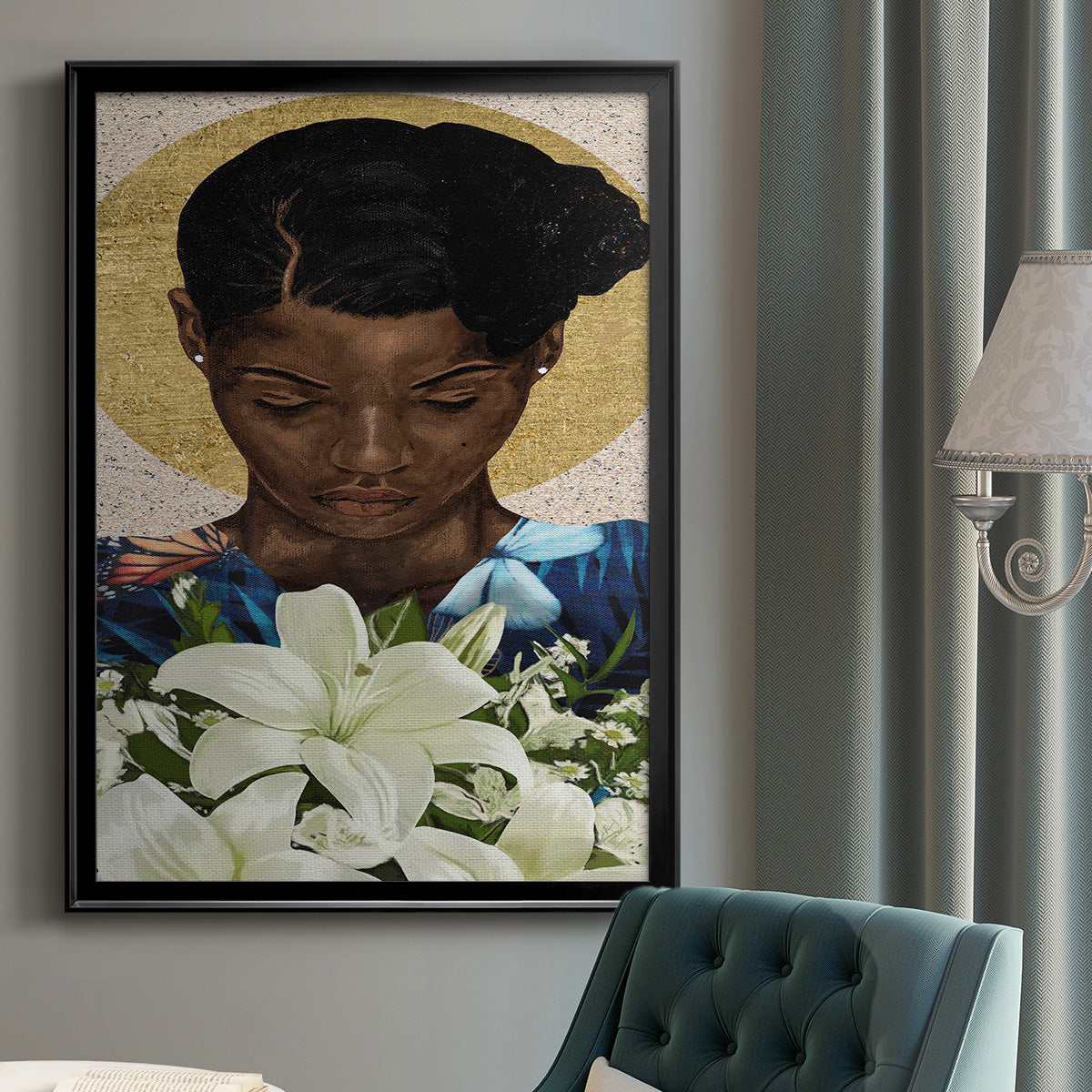 Meditation II - Modern Framed Canvas Print