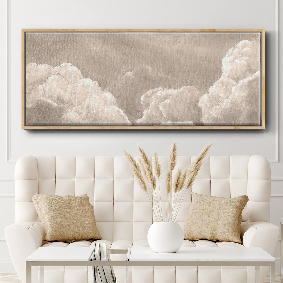 Painted Clouds II - Floater Framed Canvas Print