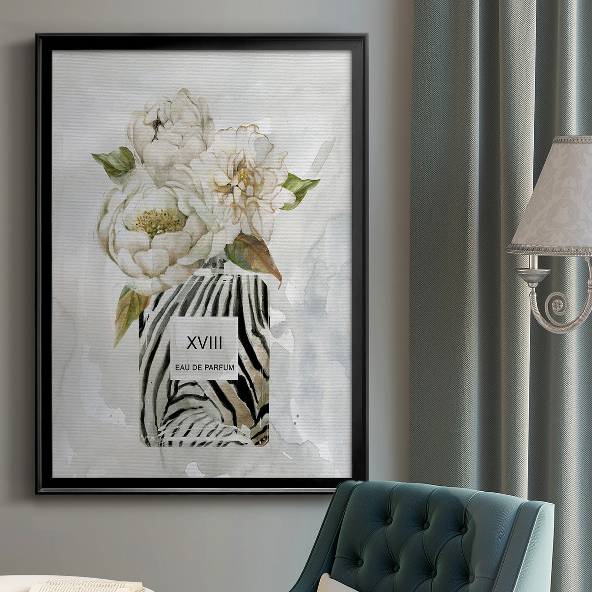 Feminine Wilds II - Modern Framed Canvas Print