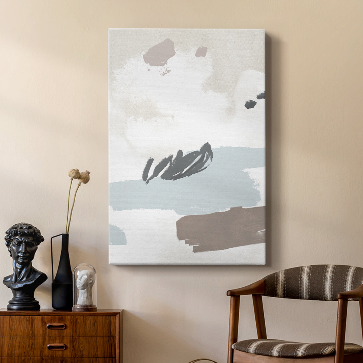 Neutral Wash II - Canvas Art Print
