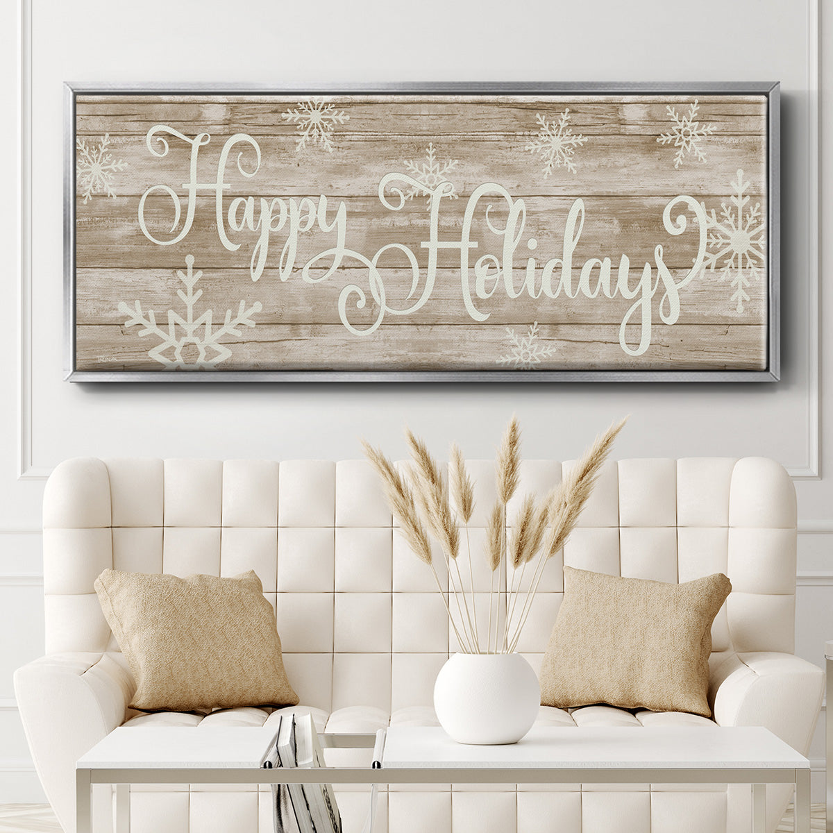 Happy Holidays - Floater Framed Canvas Print