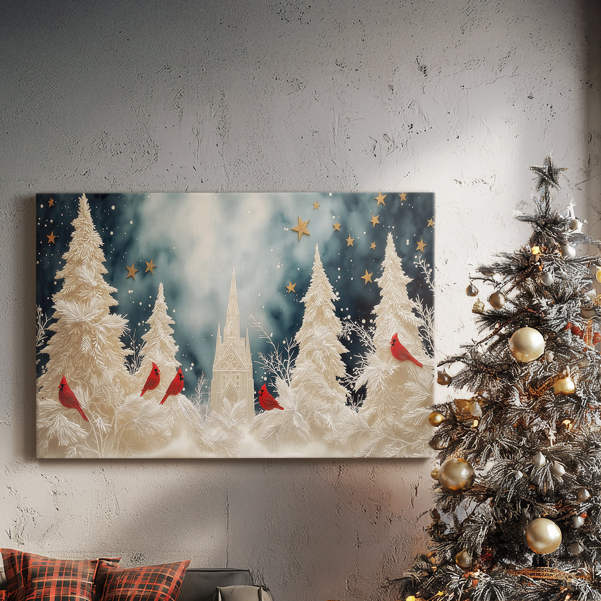 Soft Linen Whisper of Twilight - Canvas Art Print
