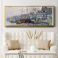 View of the Kromme Waal in Amsterdam - Floater Framed Canvas Print