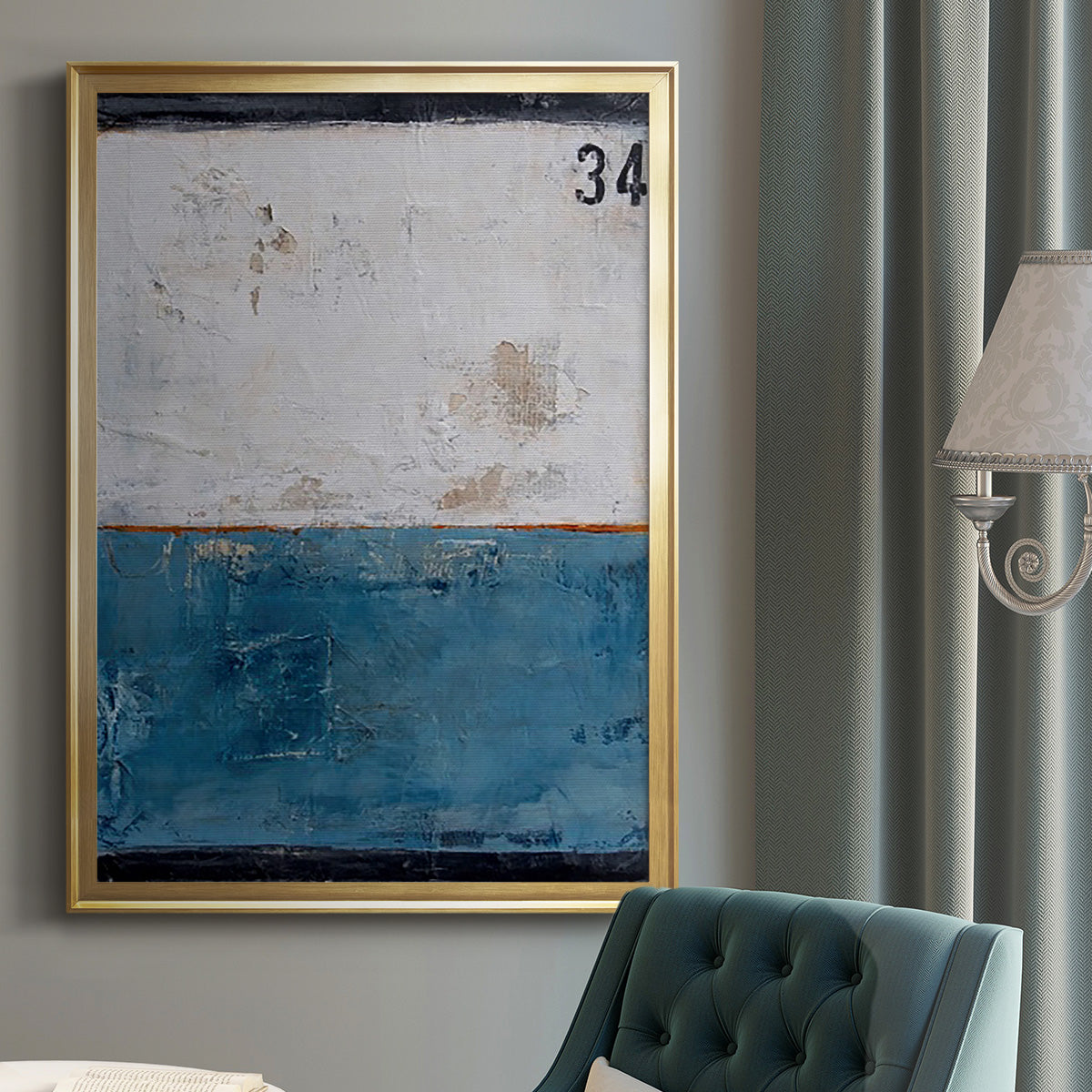 Take 34 - Modern Framed Canvas Print