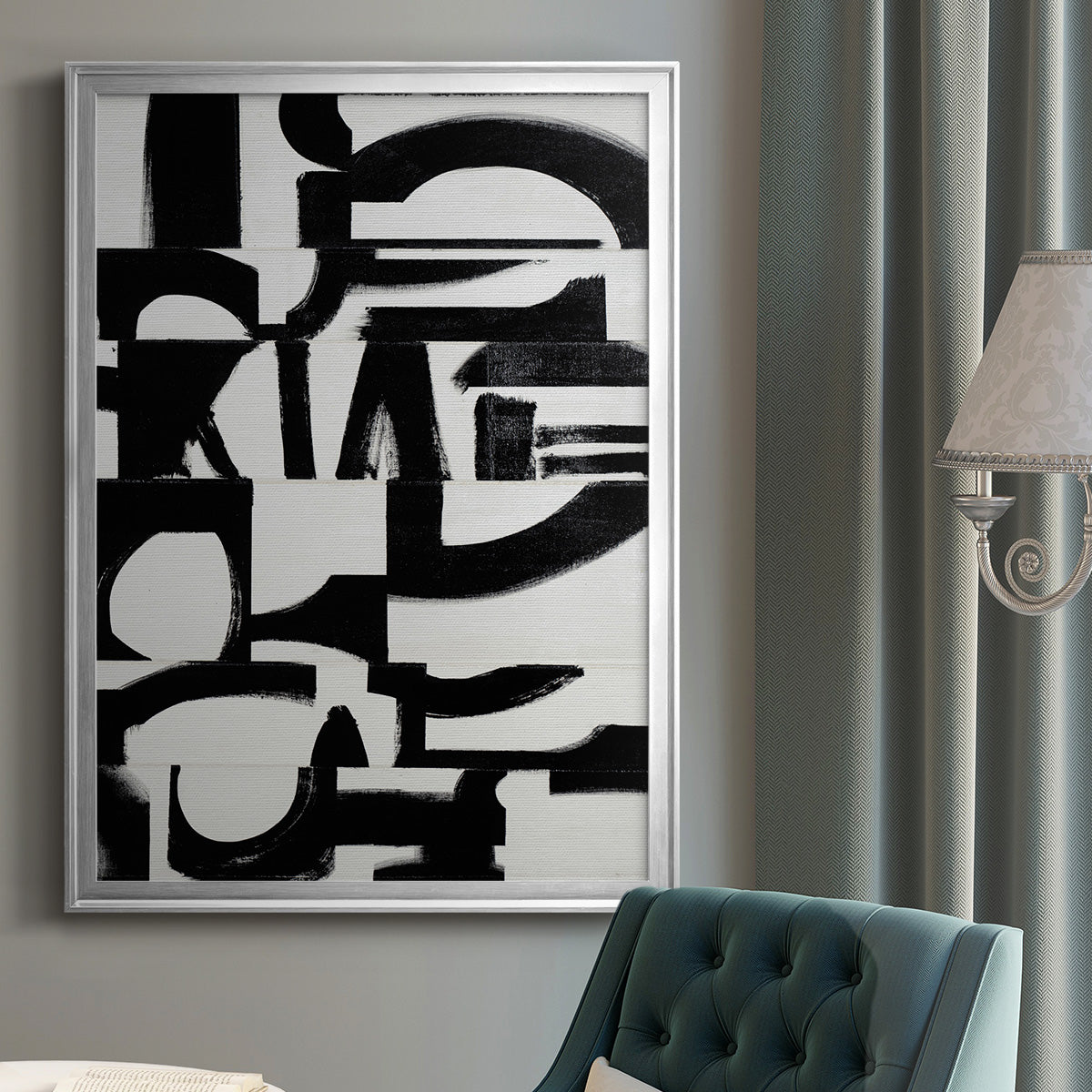 Prosperous Elements V10 - Modern Framed Canvas Print