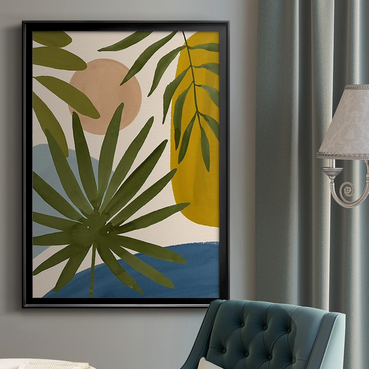 Tropica Tumble II - Modern Framed Canvas Print