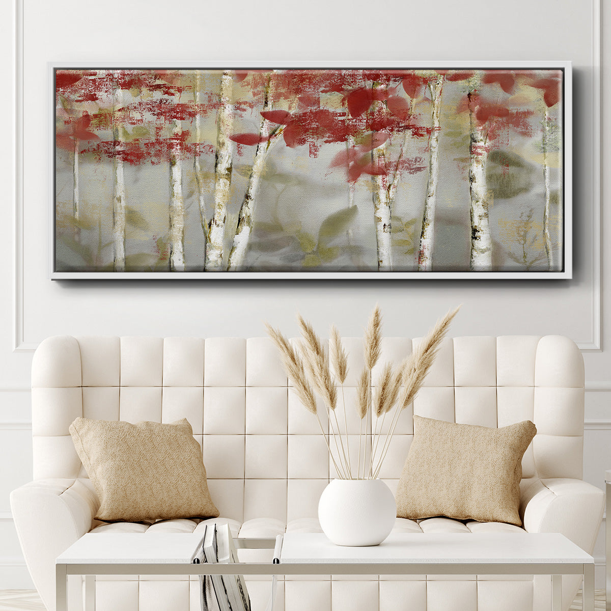 Autumn Forest - Floater Framed Canvas Print