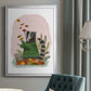 Raccoon Catching Leaves - Modern Framed Canvas Print