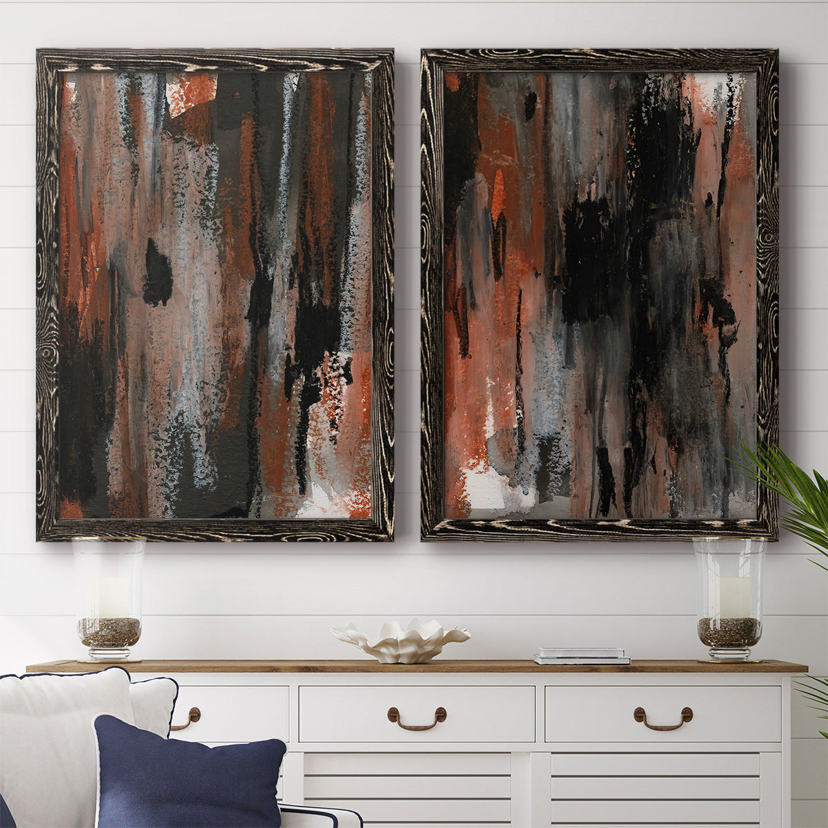 Loft Pastel VII - Premium Framed Canvas 2 Piece Set - Ready to Hang