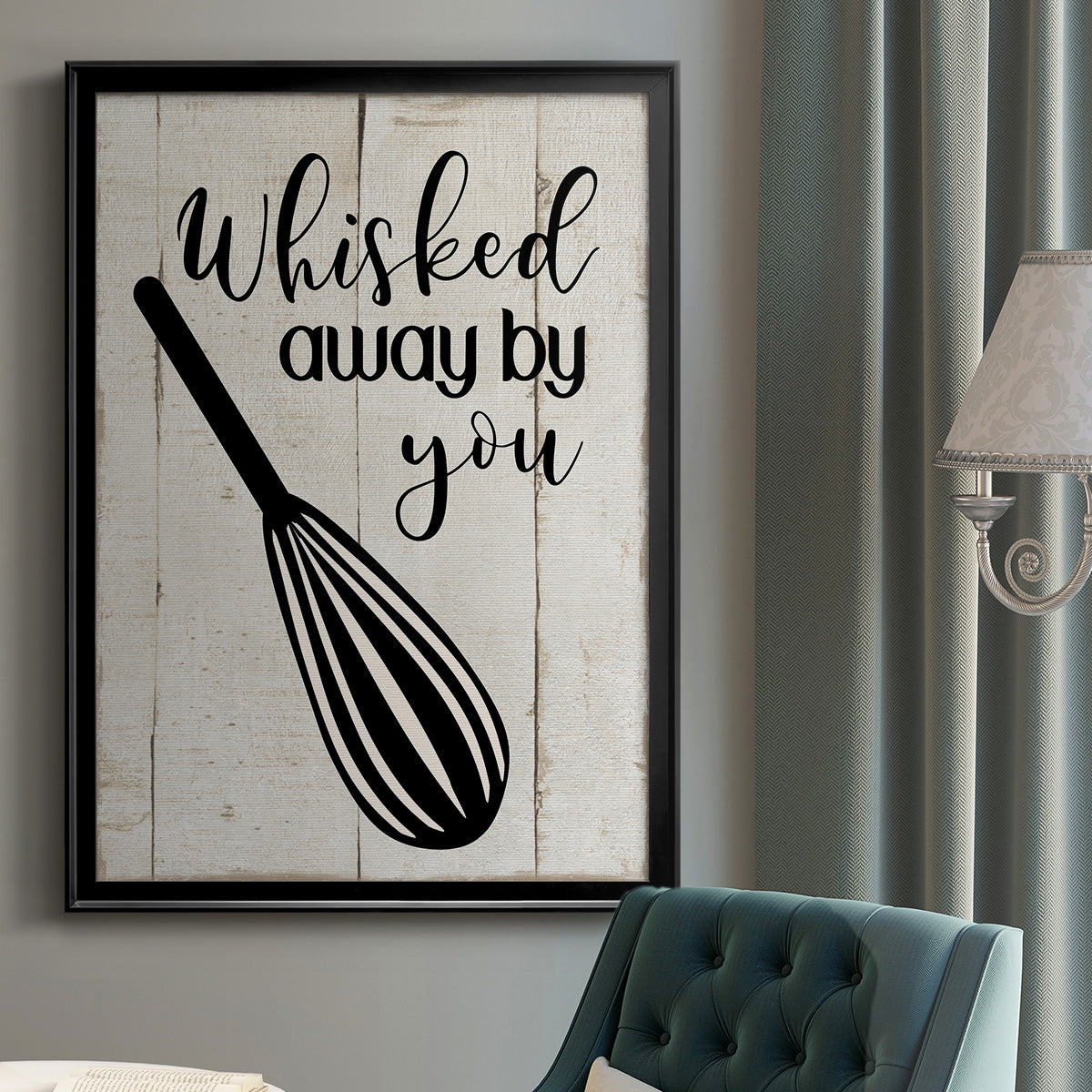 Whisked Away - Modern Framed Canvas Print
