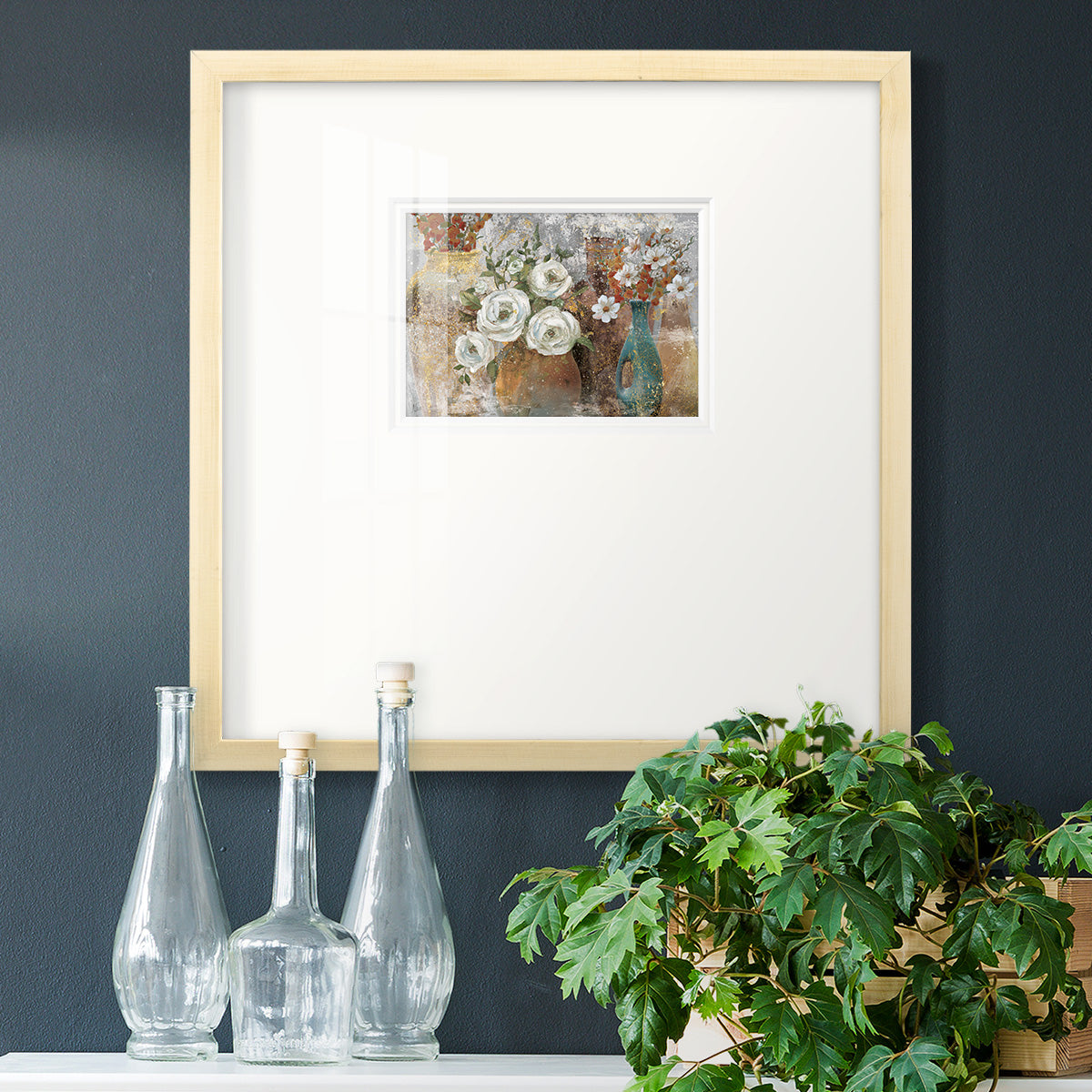 Vessels and Blooms Spice Premium Framed Print Double Matboard