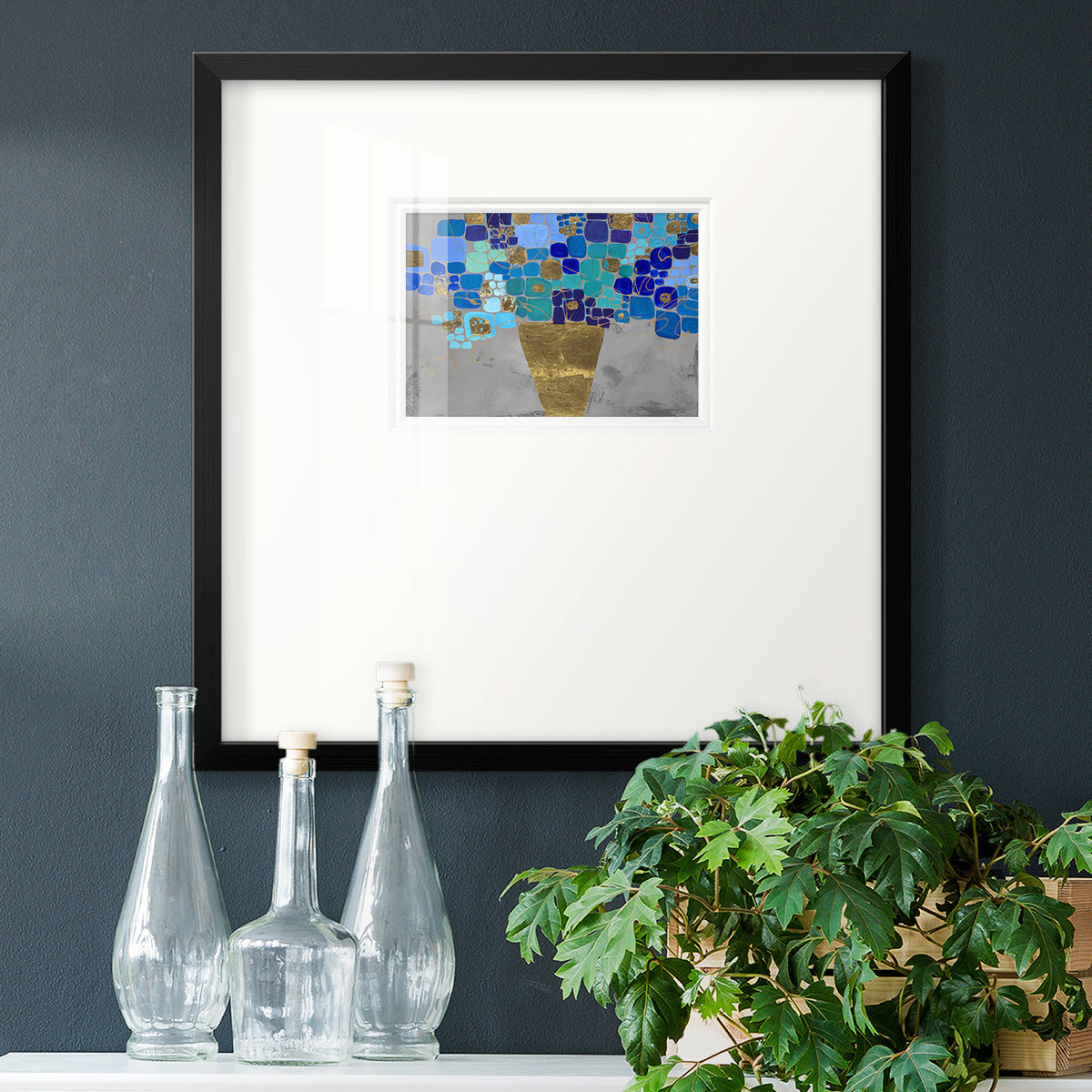 Blue Love- Premium Framed Print Double Matboard