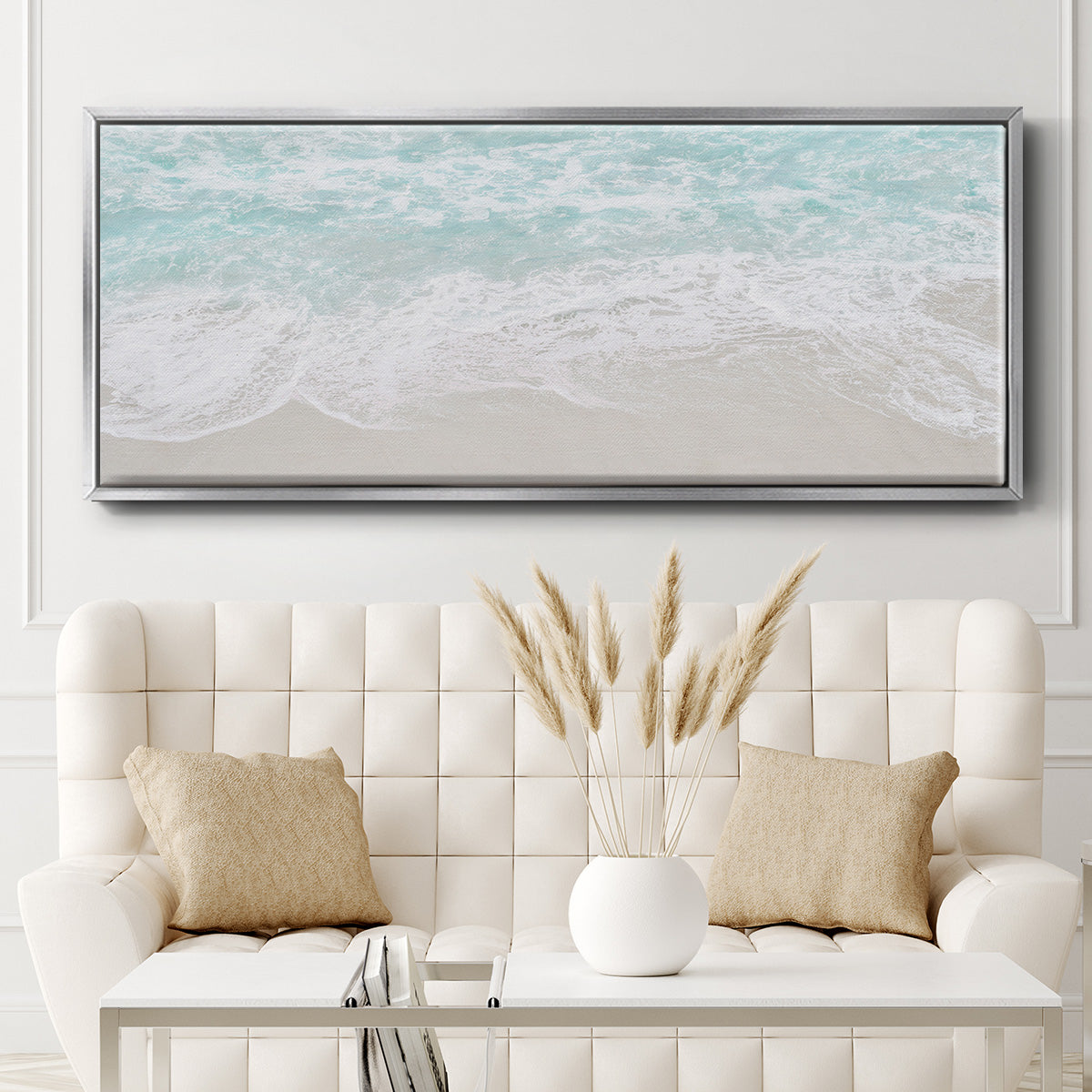 Coastline Tide - Floater Framed Canvas Print