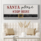 Santa Stop - Floater Framed Canvas Print