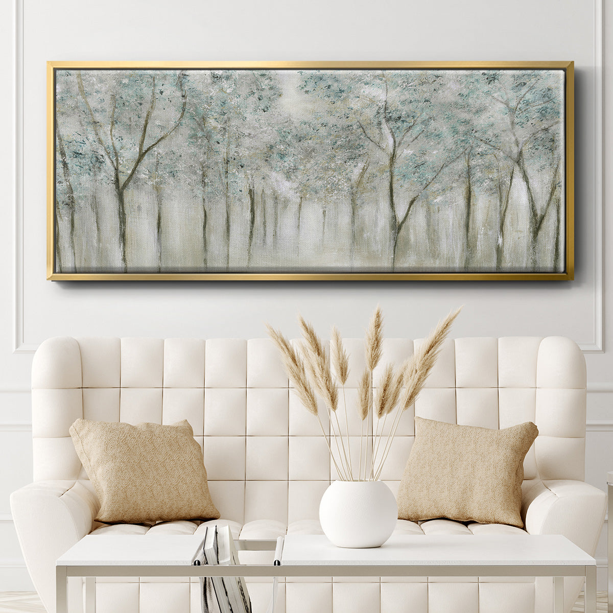 Neutral Spring - Floater Framed Canvas Print