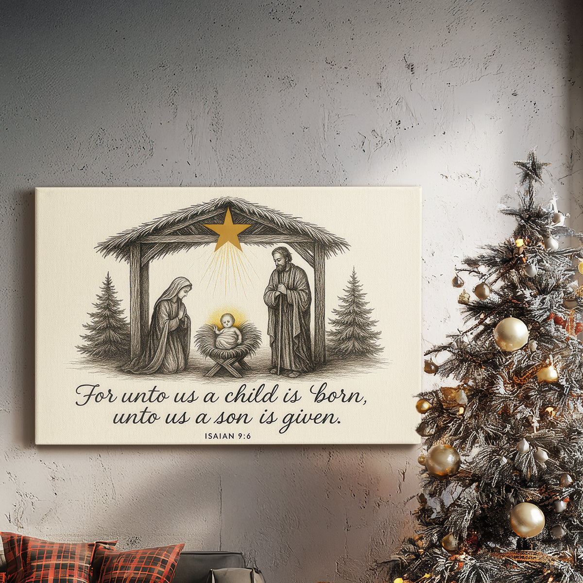 Silver Mistletoe at Twilight - Canvas Art Print