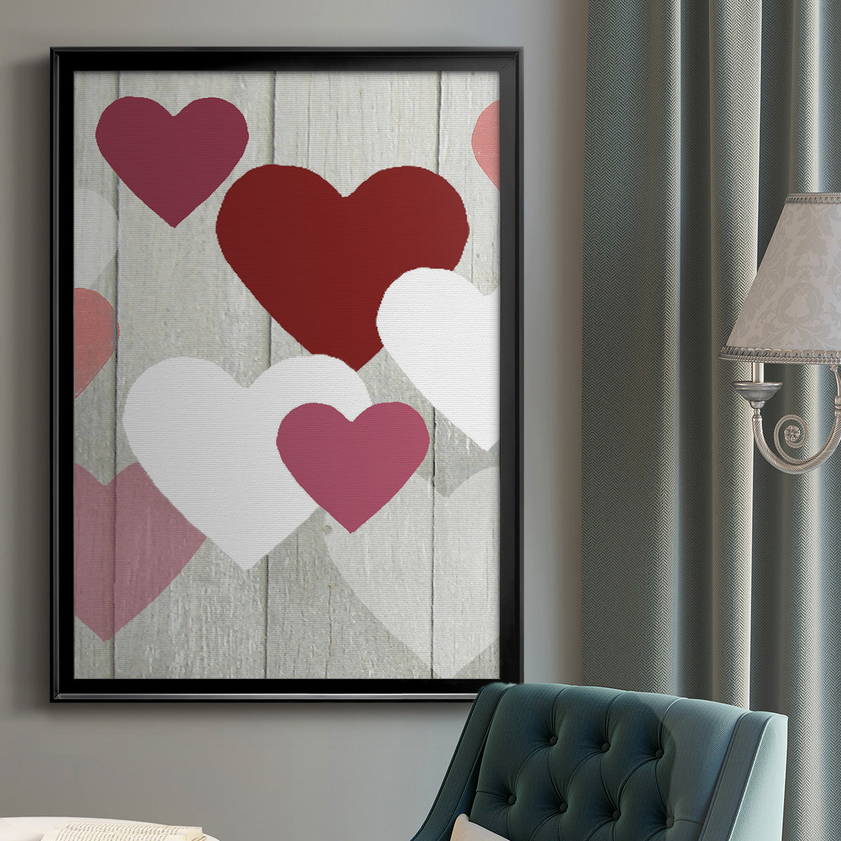 DIY Love Collection F - Modern Framed Canvas Print