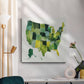 USA in Watercolor I-Premium Gallery Wrapped Canvas - Ready to Hang