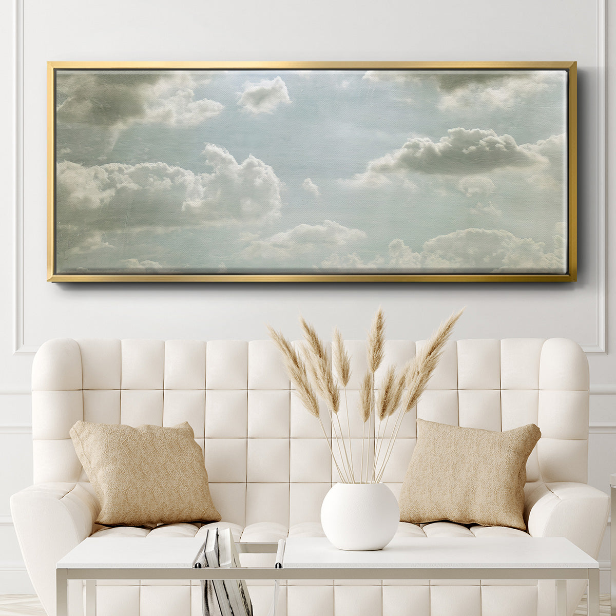 Sky Scrapers III - Floater Framed Canvas Print
