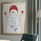 Festive Snowman III - Modern Framed Canvas Print