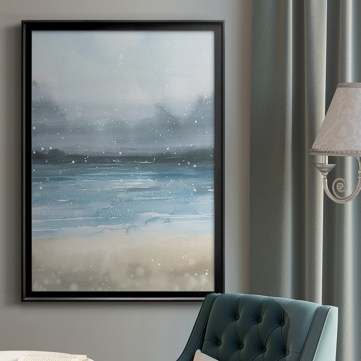 Stars and the Sea I - Modern Framed Canvas Print