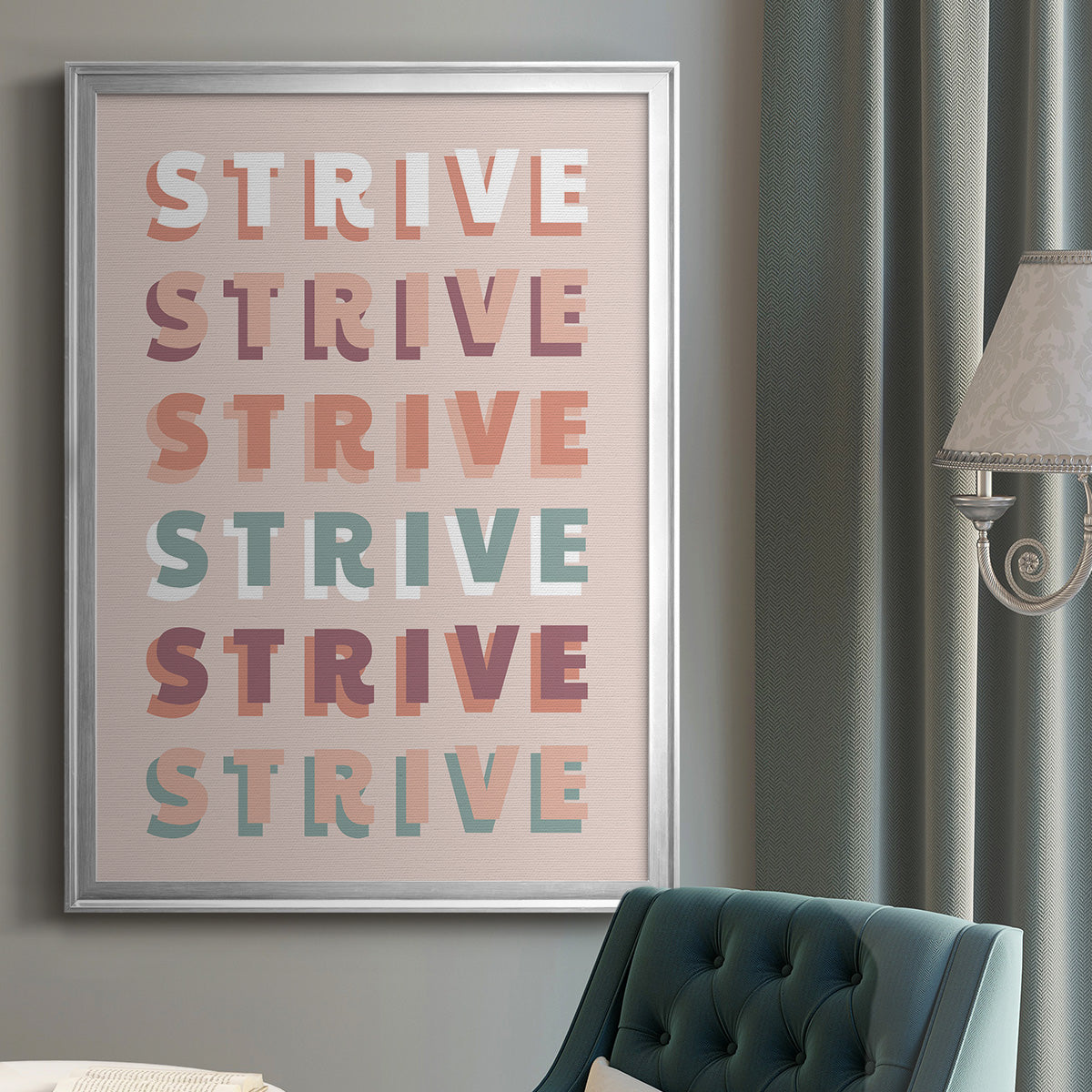 Strive - Modern Framed Canvas Print