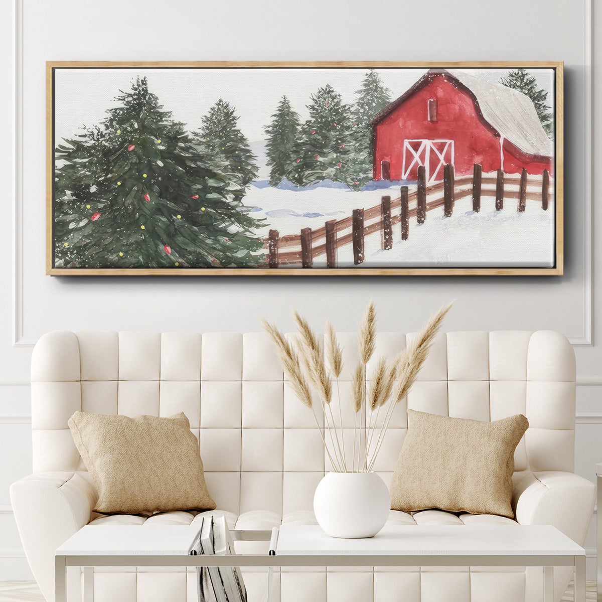 Christmas Time VI - Floater Framed Canvas Print