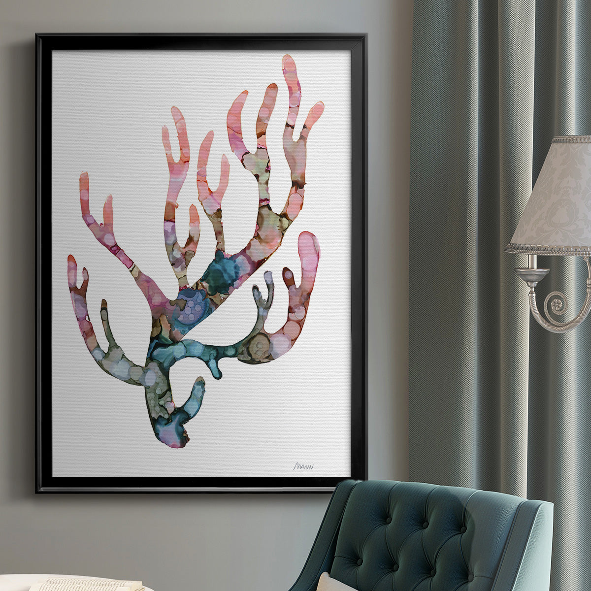 Sea Coral II - Modern Framed Canvas Print