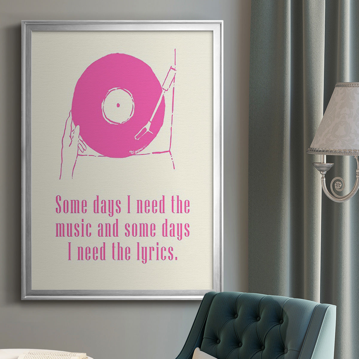 Sweet Melody II - Modern Framed Canvas Print