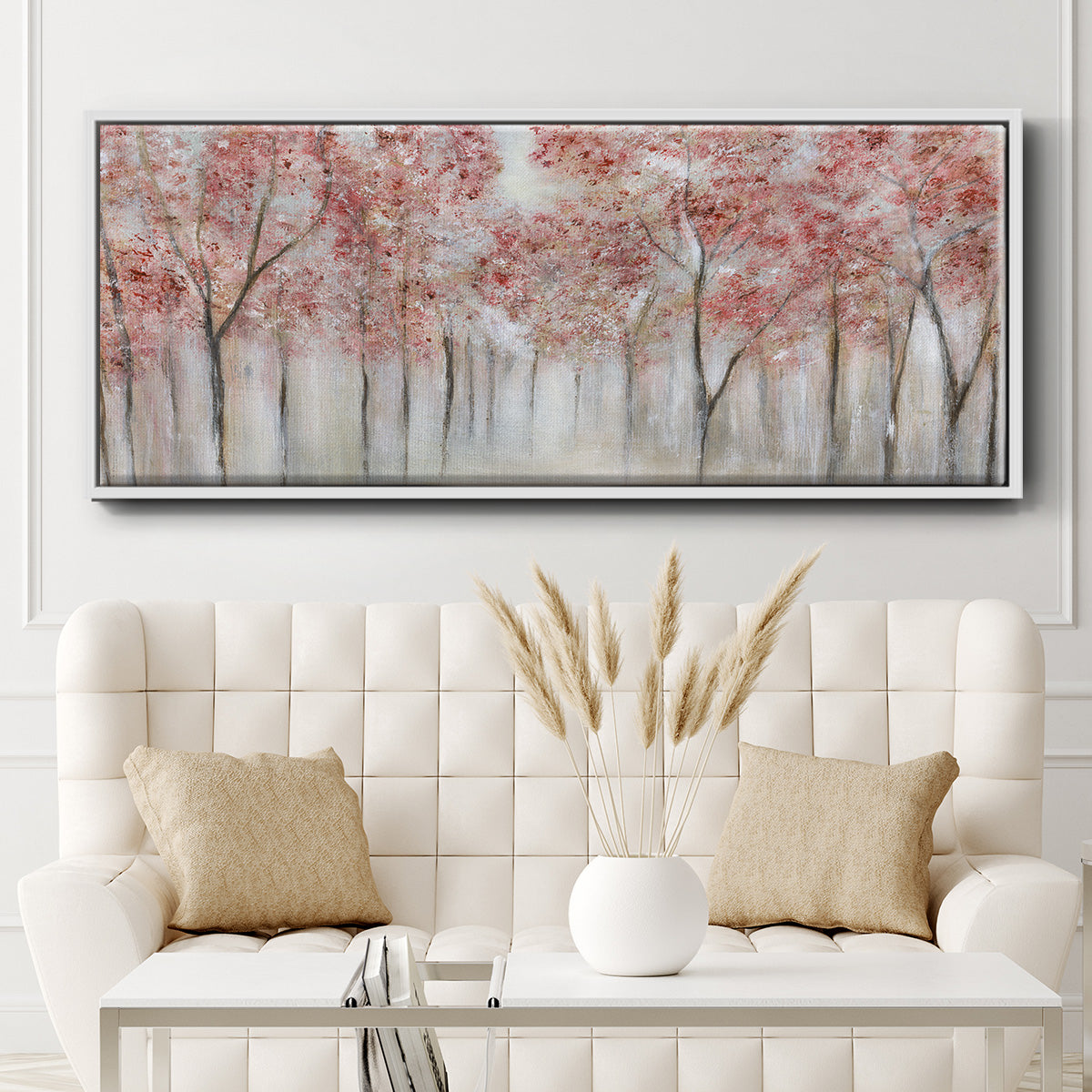 Blushing Spring - Floater Framed Canvas Print