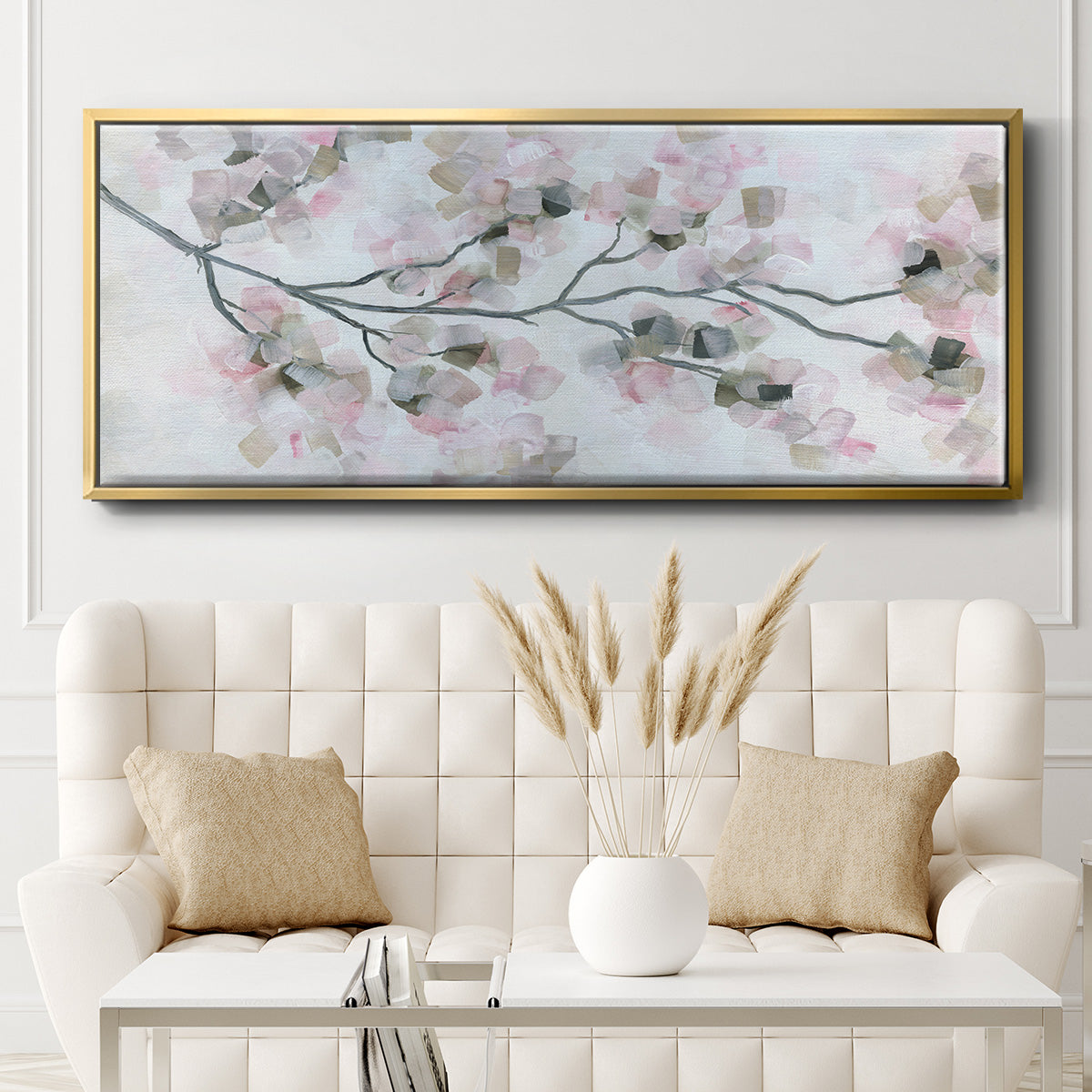 Cherry Blossoms - Floater Framed Canvas Print