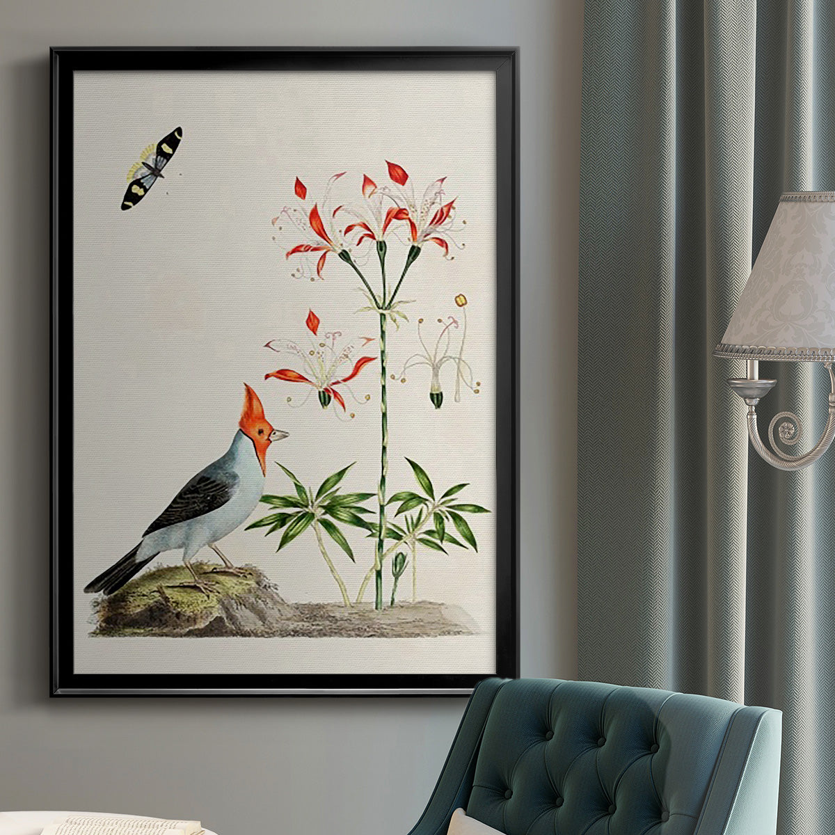 Bird in Habitat I - Modern Framed Canvas Print