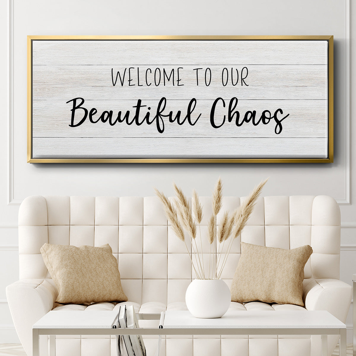 Beautiful Chaos - Floater Framed Canvas Print
