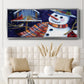 Snow Friends - Floater Framed Canvas Print