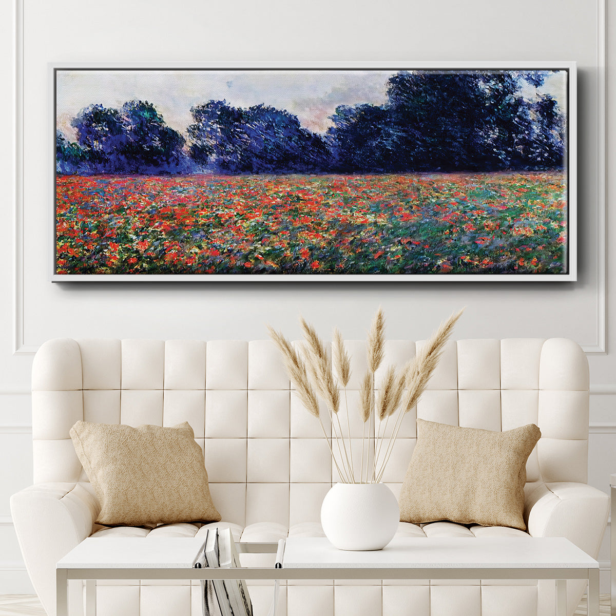 Poppies at Giverny, 1887 - Floater Framed Canvas Print