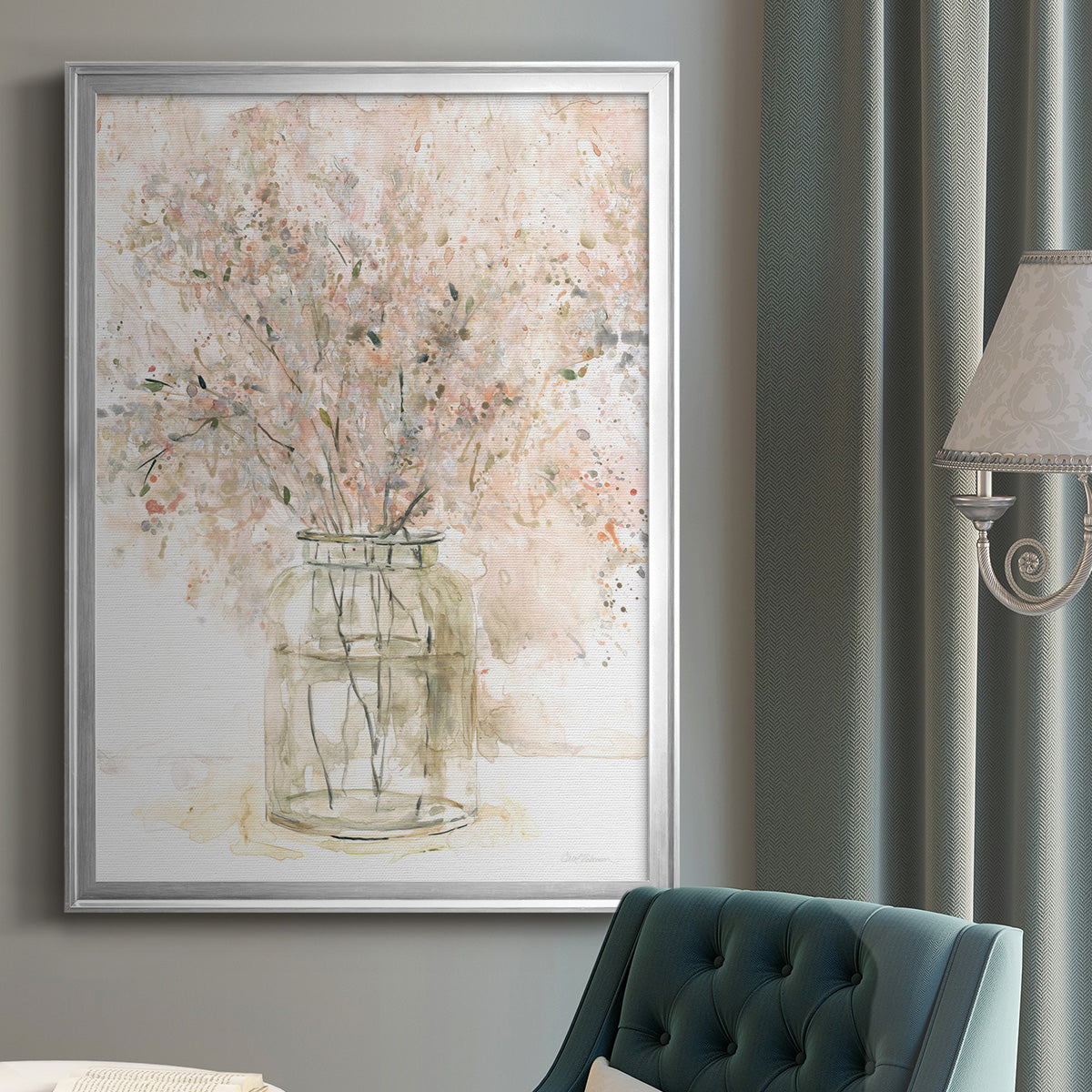 Delicate Arrangement II - Modern Framed Canvas Print