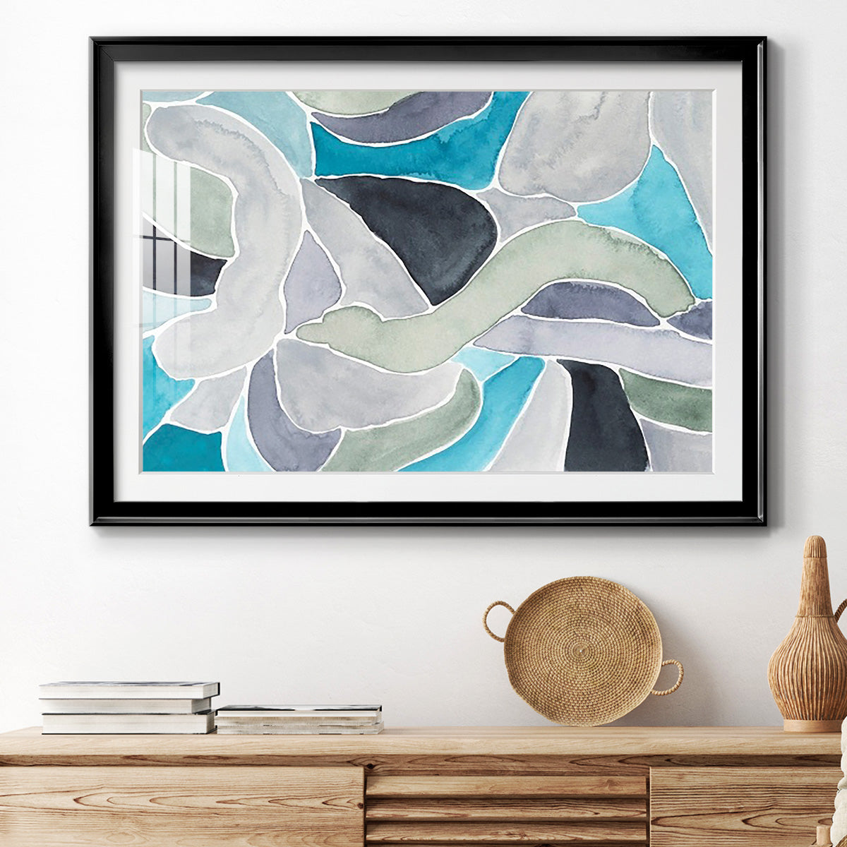 Subtle Billows II - Modern Framed Art Print