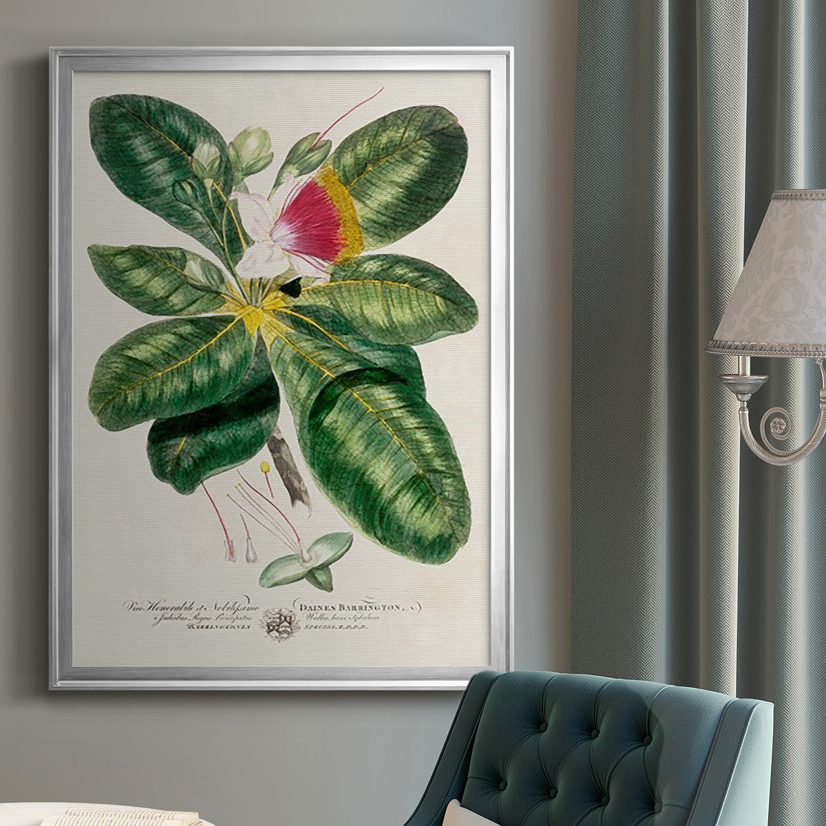 Imperial Tropical Botanical I - Modern Framed Canvas Print