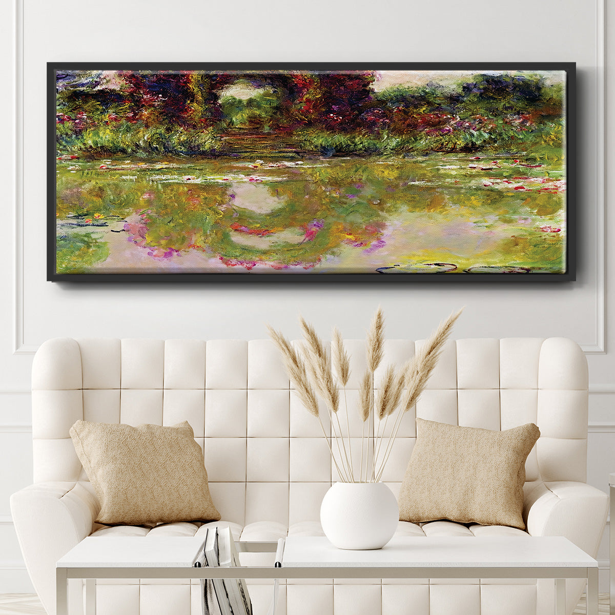 Rose Arches at Giverny, 1913 - Floater Framed Canvas Print