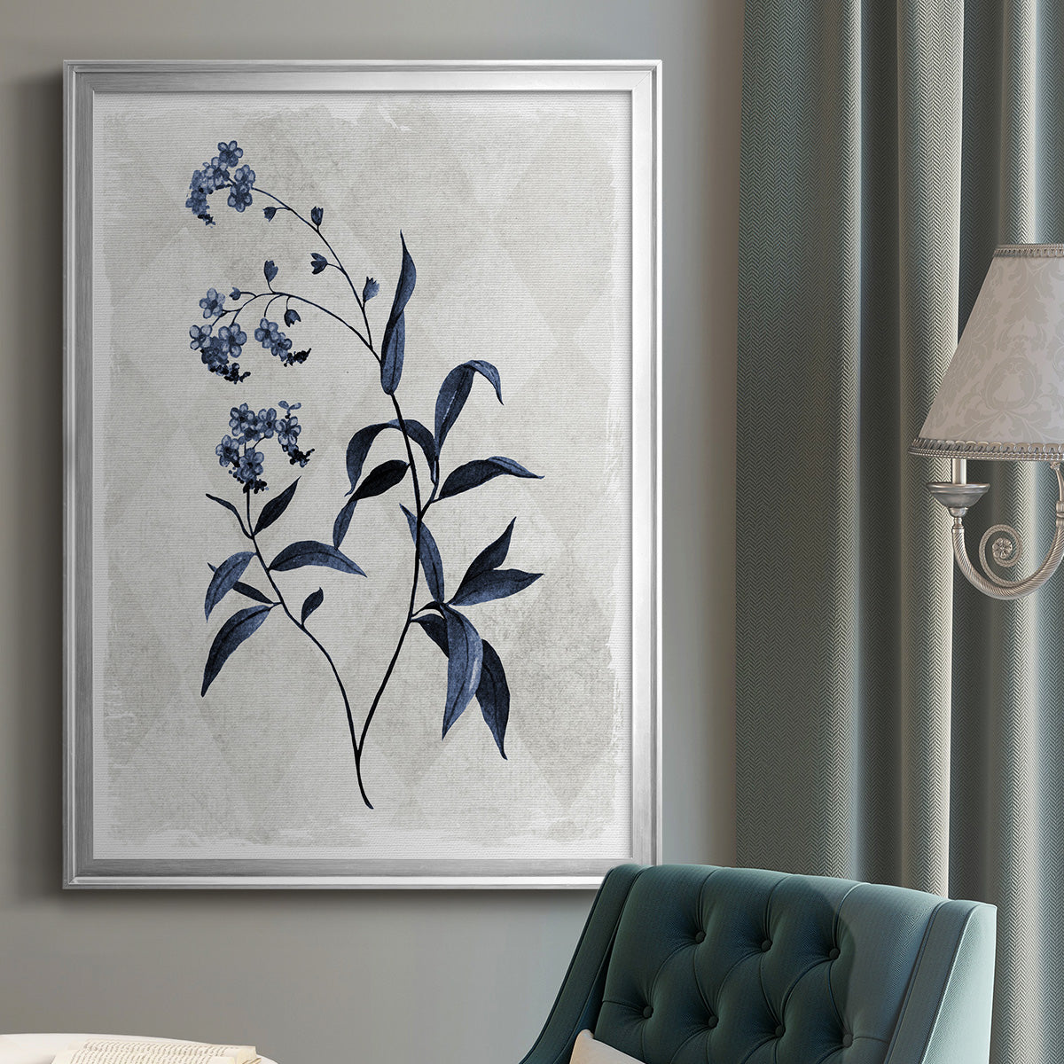 Harlequin Botanical I - Modern Framed Canvas Print