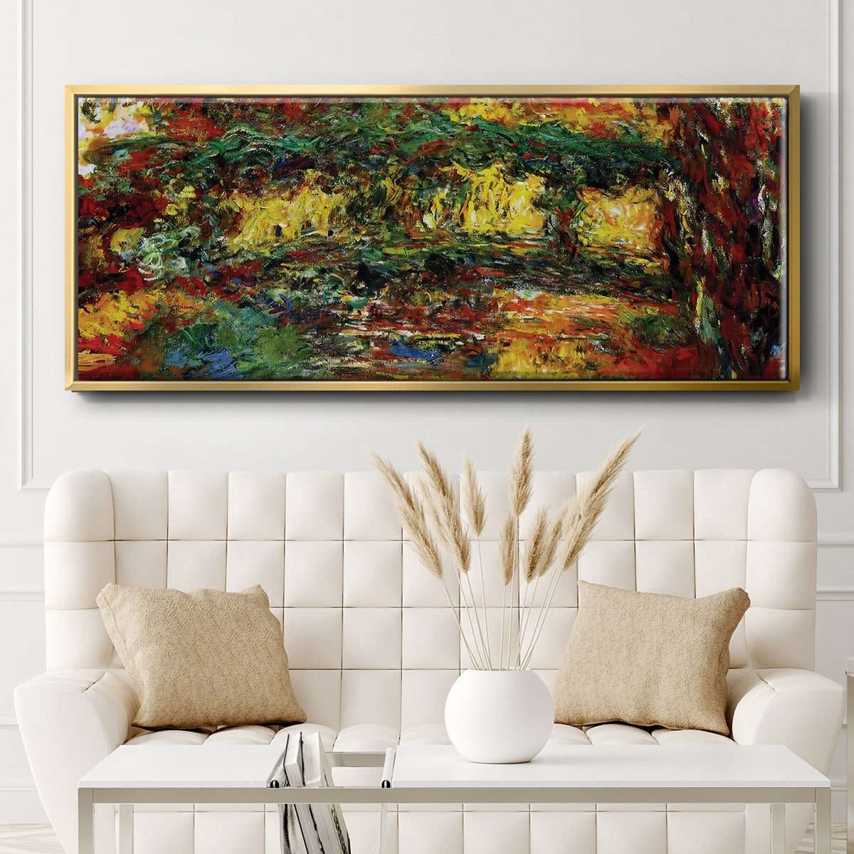 The Japanese Bridge, 1922 - Floater Framed Canvas Print