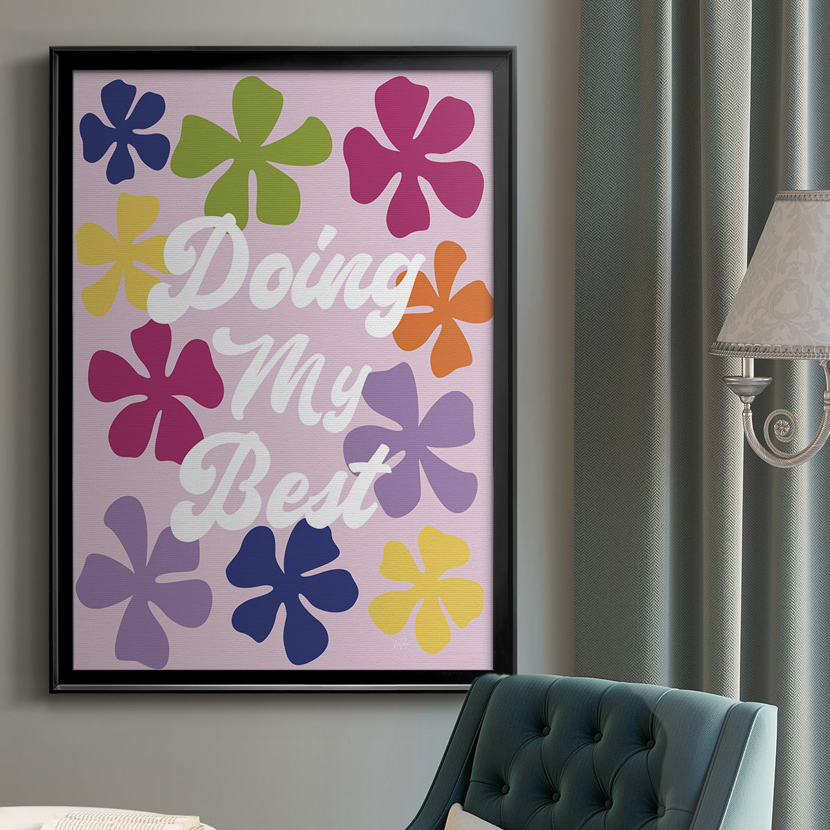 Doing My Best - Modern Framed Canvas Print