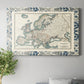 Bordered Map of Europe Premium Gallery Wrapped Canvas - Ready to Hang