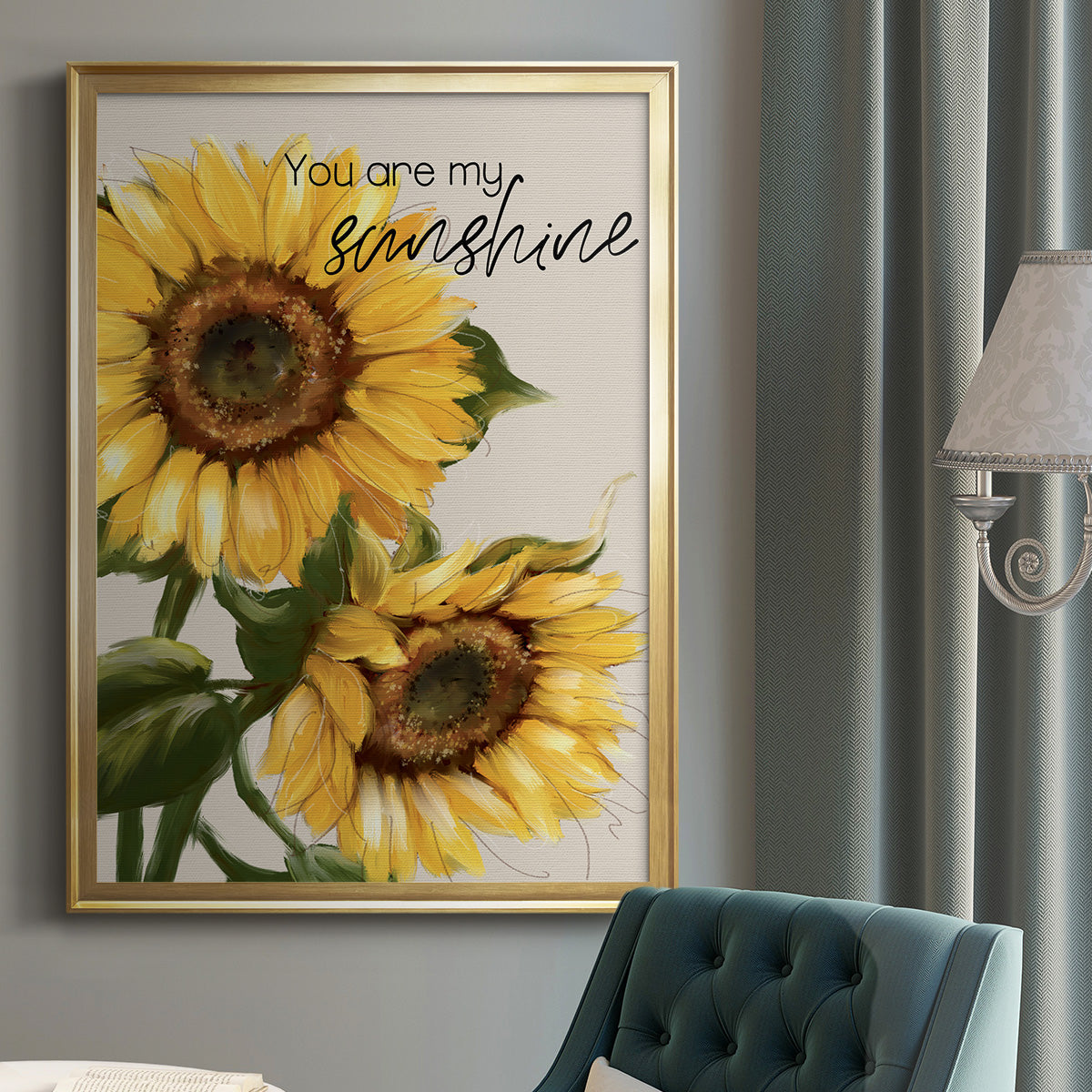 You Are My Sunshine - Modern Framed Canvas Print