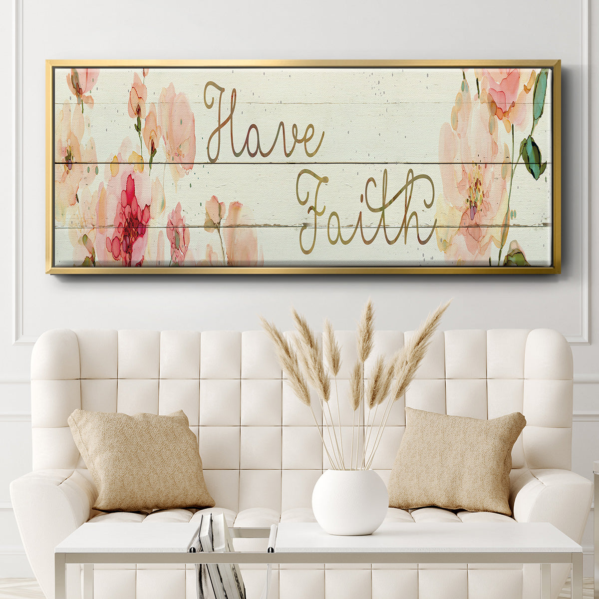 Have Faith - Floater Framed Canvas Print