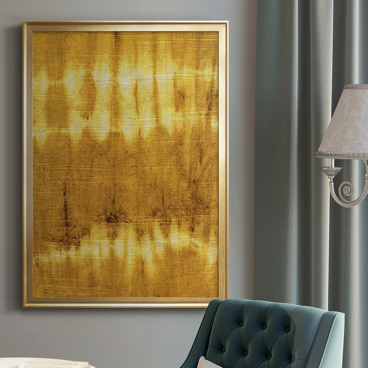 Turmeric Sunrise IV - Modern Framed Canvas Print