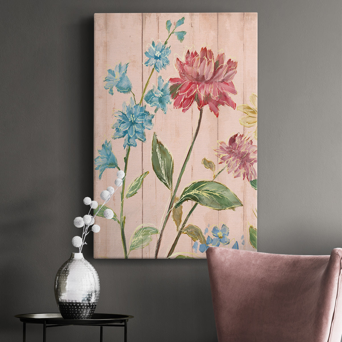 Wildflower Flutter I Premium Gallery Wrapped Canvas - Ready to Hang