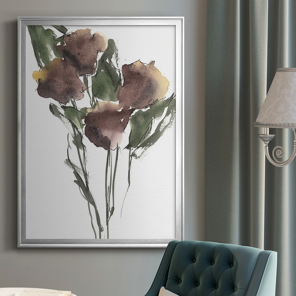 Growing Wild I - Modern Framed Canvas Print