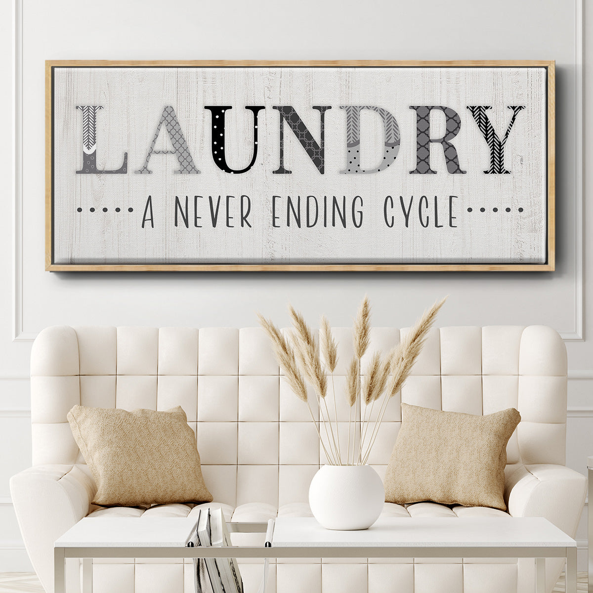 Never Ending - Floater Framed Canvas Print